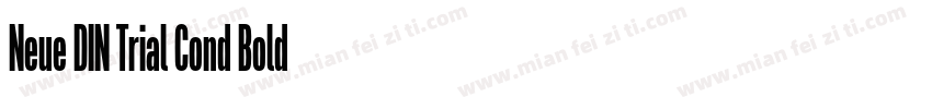 Neue DIN Trial Cond Bold字体转换